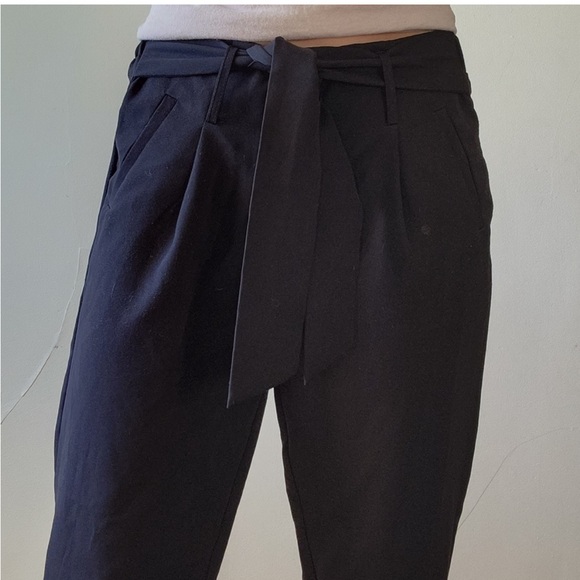 Eclipse Black Tie-Waist Dress Pants - Picture 5 of 8